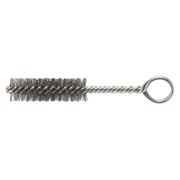 Cepillo para tubos y tuberías Tanis, mango de 3 pulgadas de largo, cepillo de 2 1/2 pulgadas de largo, color bronceado, acero inoxidable, 5 1/2 pulgadas de largo en total - 05416