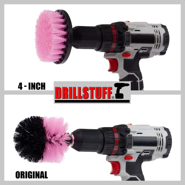 Suministros de limpieza Drillstuff - Cepillo para taladro - Limpiador de lechada - Limpiador de ducha - I-S-4O-QC-DS