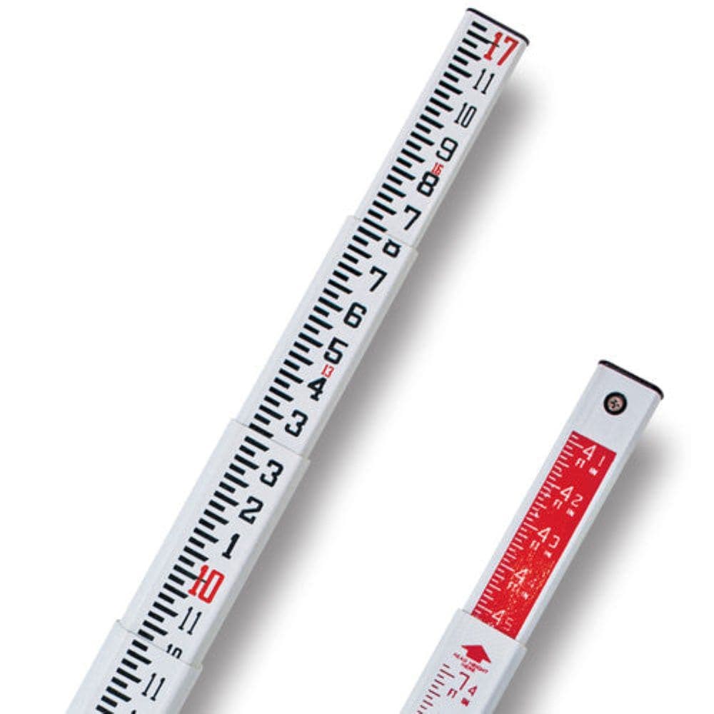 Bastón nivelador de fibra de vidrio SitePro 11-SPR17-T de 17 pies para topógrafos en décimos 158013
