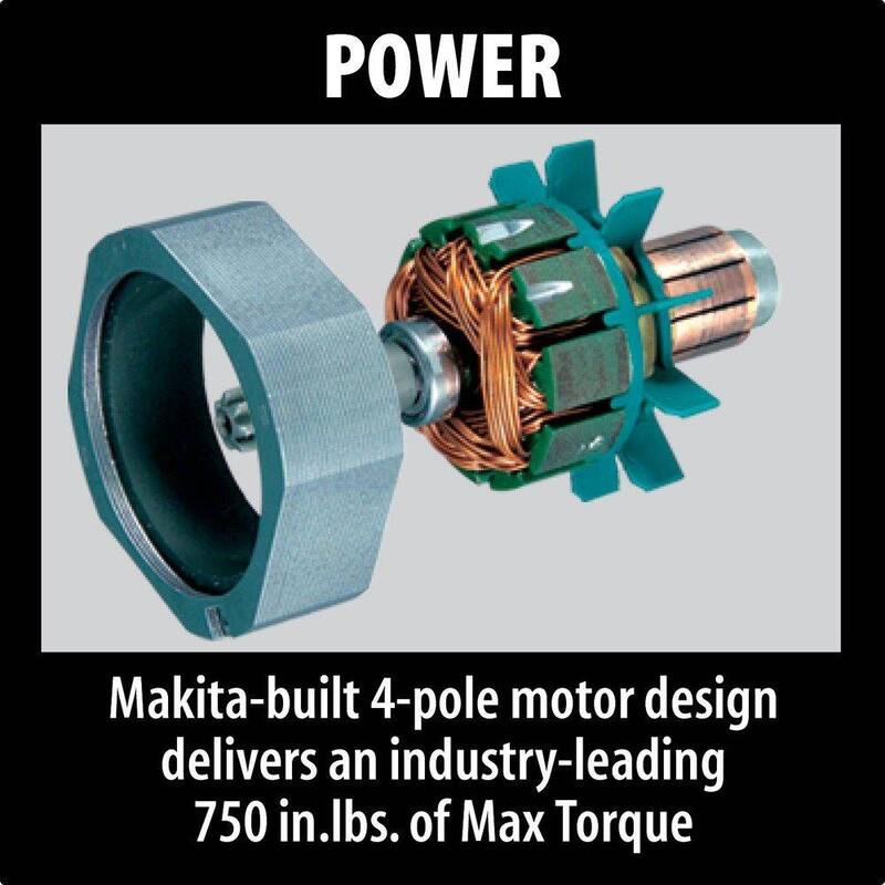 Kit Makita 18V LXT de taladro percutor inalámbrico de 1/2 pulgadas con baterías (4.0 Ah), cargador y bolsa - XPH03MB