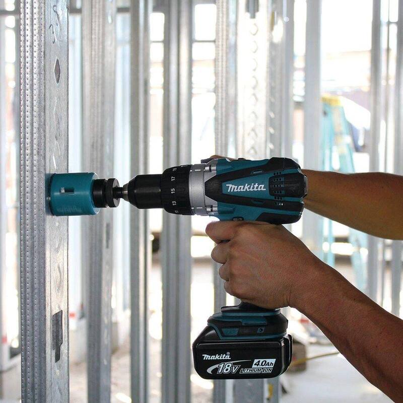 Kit Makita 18V LXT de taladro percutor inalámbrico de 1/2 pulgadas con baterías (4.0 Ah), cargador y bolsa - XPH03MB