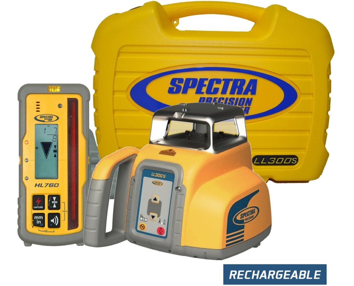 Spectra Precision Spectra Precision LL300S con Receptor HL760 Control Remoto RC402N + Batería Recargable 369595-NC