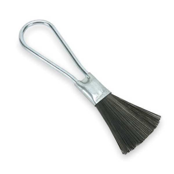 Cepillo de batería de alambre Tough Guy, mango de 3 3/4 pulgadas de largo, negro, acero con temple al aceite, 5 1/2 pulgadas de largo en total - 2ZPD3