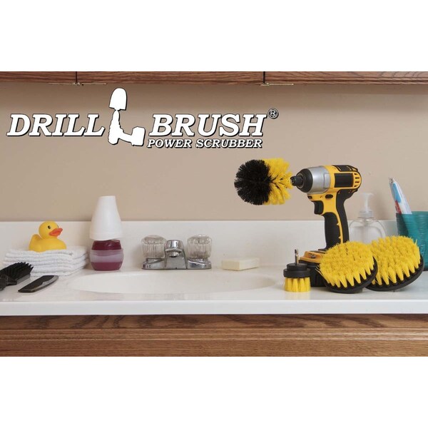 Cepillo de Perforación Power Scrubber de Useful Products 5 pulgadas de ancho 5 pulgadas de largo, amarillo - Y-S-542O-QC-DB