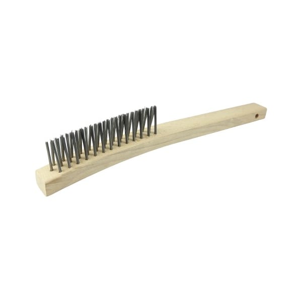 Cepillo para raspar alambre en V Weiler, cerdas de acero al carbono de .012, 3 x 19 filas - 44594