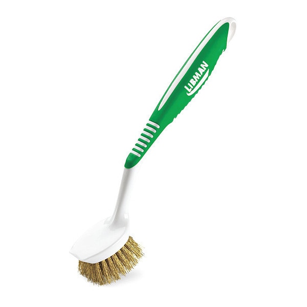 Cepillo de olla comercial Libman, cerdas de latón, agarre de hule, PK12, 12 PK - 47