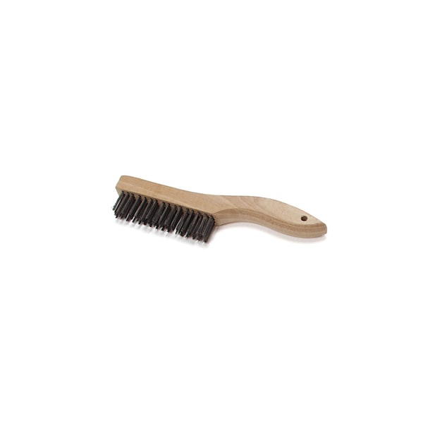 Cepillo de alambre Malish, mango para zapato, 10 pulgadas de largo, madera, paquete de 12 unidades, madera, 12 unidades - 373804