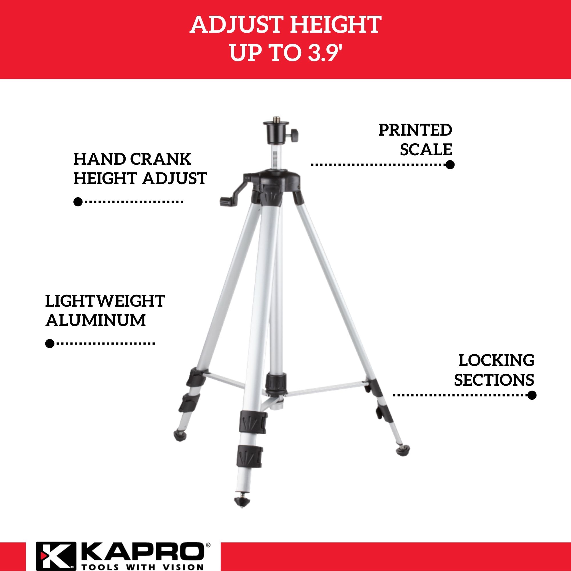 Trípode de aluminio Kapro 886-28