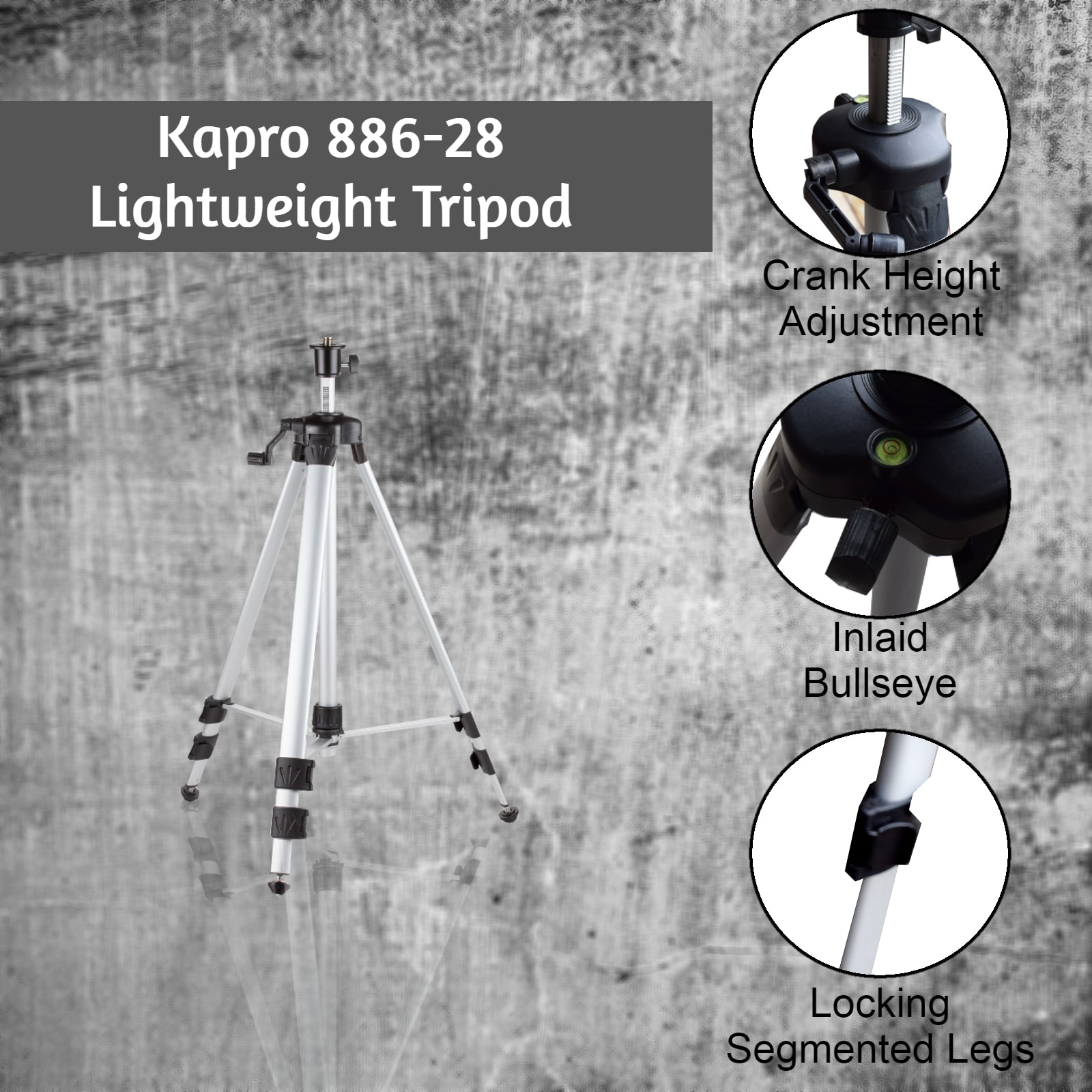 Trípode de aluminio Kapro 886-28