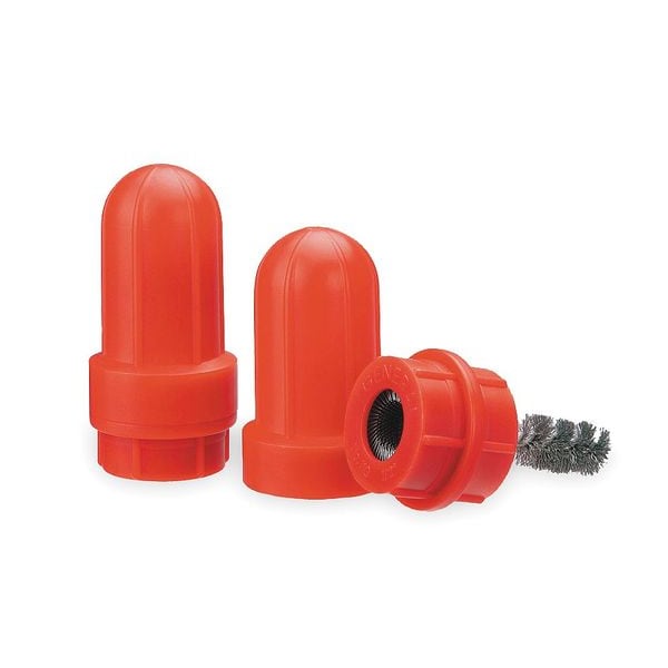 Cepillo de limpieza de tuberías Westward, cepillo de 2 pulgadas de longitud, color plateado, de plástico, 3 3/4 pulgadas de longitud en total - 3CYP7