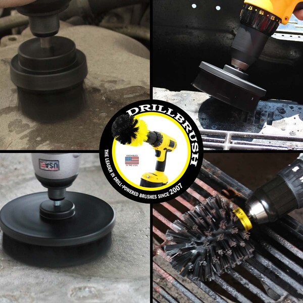 Cepillo Taladro Power Scrubber de Useful Products 5 pulgadas de ancho 7 pulgadas de largo, Negro - K-S-542O-QC-DB