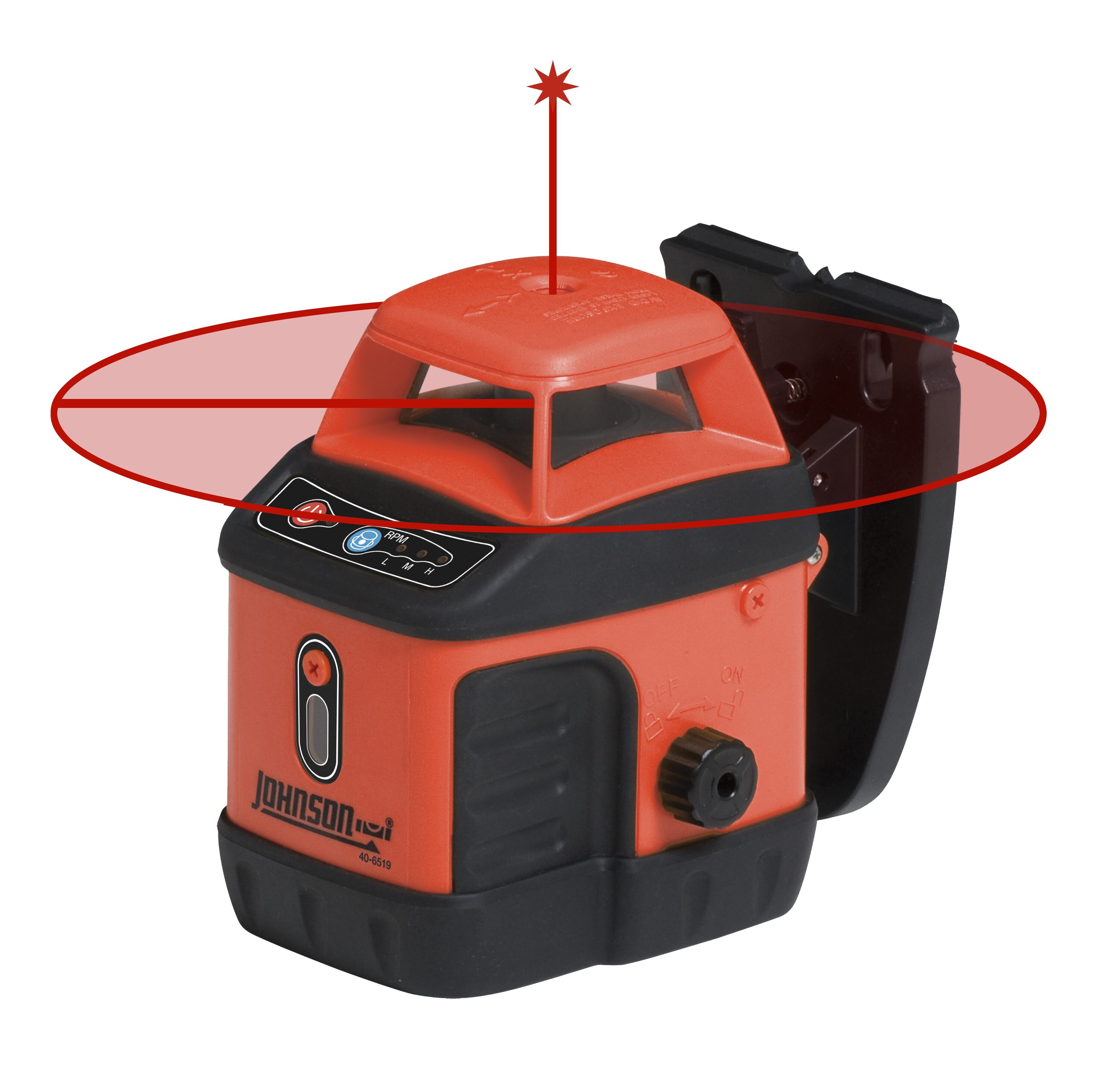 Nivel láser rotativo autonivelante Johnson Level 360 grados Rojo 800 pies 40-6519