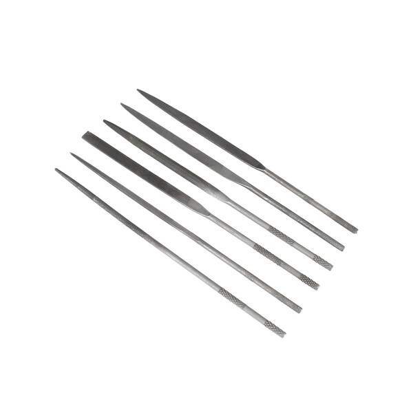 Excel Blades Assorted File Set Filing Tool Set Heavy Duty Cut #2 Steel 6pcs, 12pk - 55667