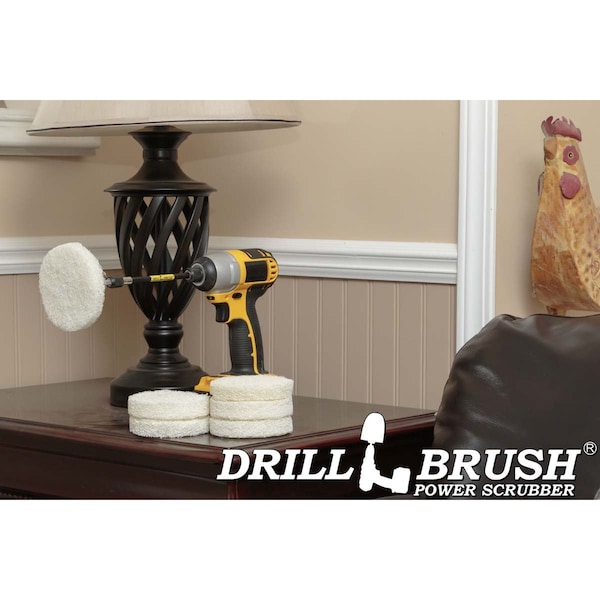 Conjunto de Pads de Potencia para Taladro - Cepillo para Taladro Drillbrush - Baño - Scrubber para Taladro - P4-6W-3V-5X-QC-DB