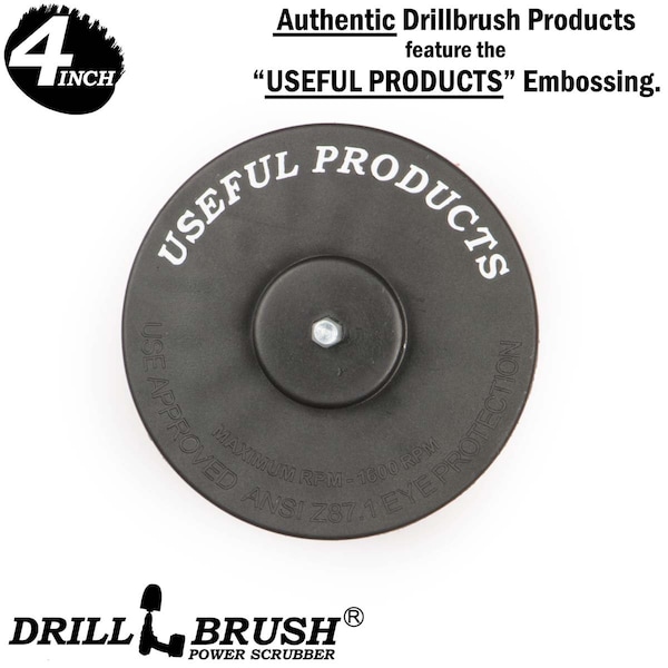 Accesorios para Parrilla Drillbrush - Cepillo para parrilla - Removedor de óxido - Cepillo para Parrilla - Parrilla de Gas - 4IN-S-K-QC-DB