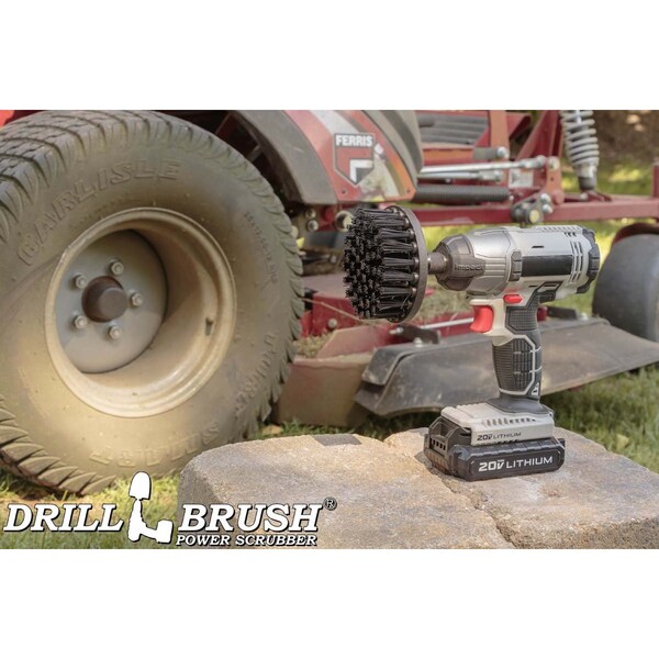 Accesorios para Parrilla Drillbrush - Cepillo para parrilla - Removedor de óxido - Cepillo para Parrilla - Parrilla de Gas - 4IN-S-K-QC-DB