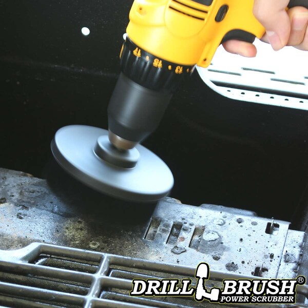 Accesorios para Parrilla Drillbrush - Cepillo para parrilla - Removedor de óxido - Cepillo para Parrilla - Parrilla de Gas - 4IN-S-K-QC-DB