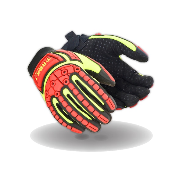 Guantes resistentes al corte Magid, amarillos de alta visibilidad, M - TRX641M