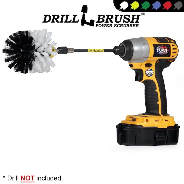 Drillbrush Equipo de Limpieza - Accesorios para Auto - Cepillo Eléctrico - Limpiador de Ruedas - Auto - O-W-5X-QC-DB