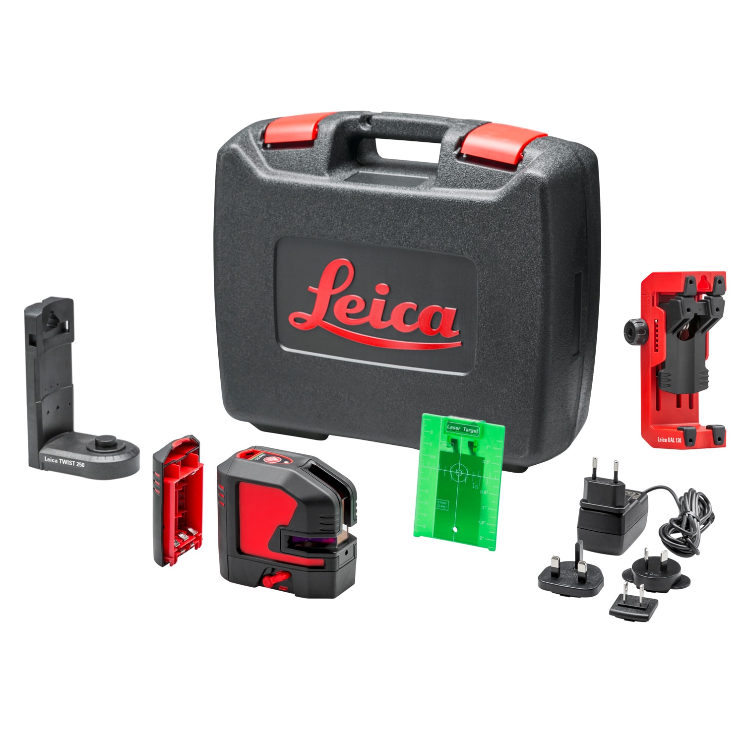 Nivel láser de autonivelación de líneas cruzadas en verde de Leica Geosystems de 115 pies L2G