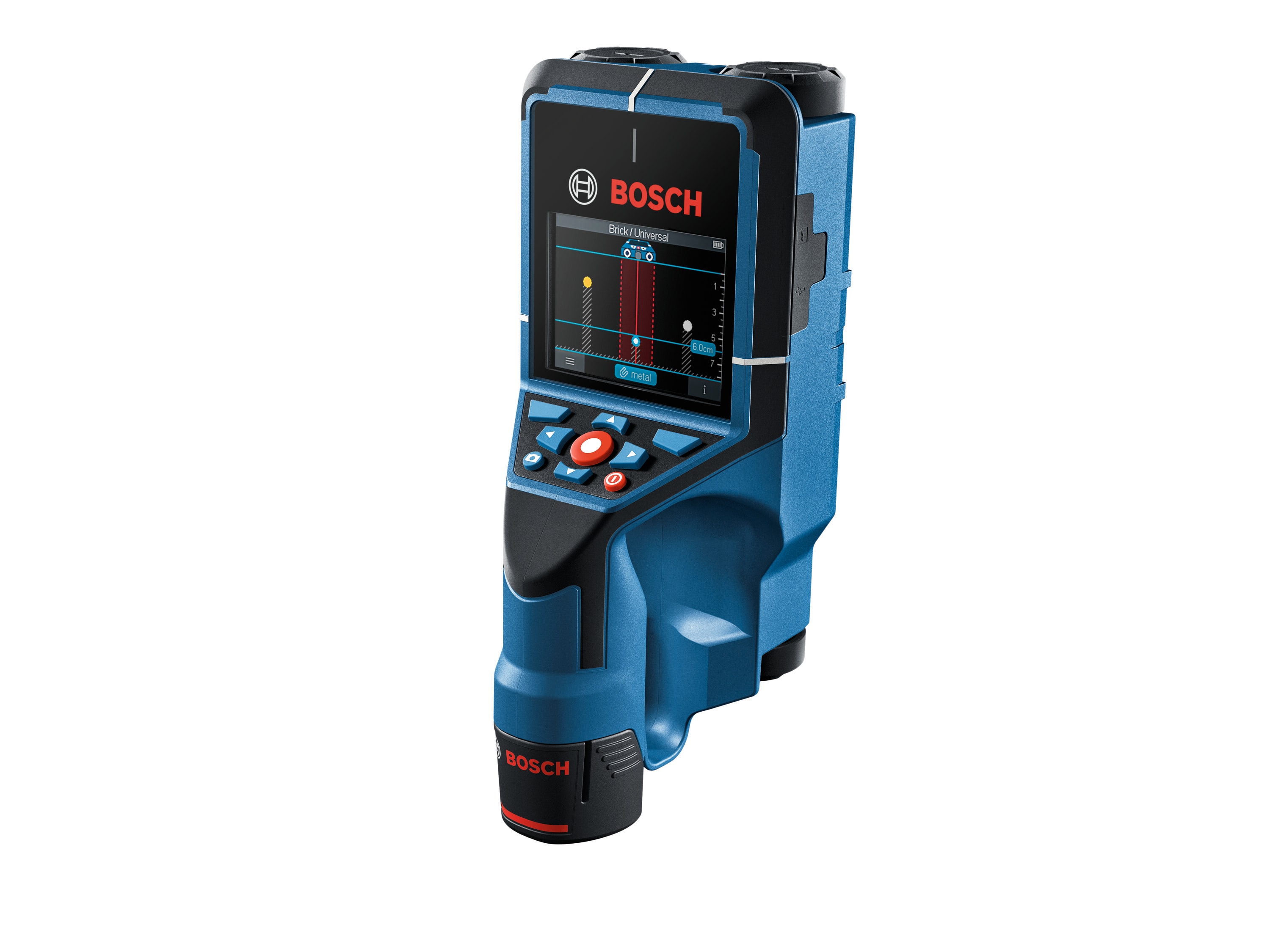 Localizador de metal/madera/eléctrico Bosch 12V Max D-TECT200C con profundidad de escaneo de 7.9 pulgadas