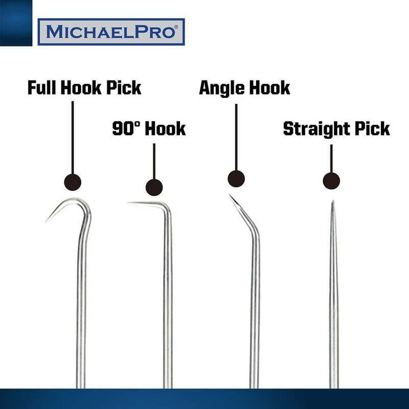 MICHAELPRO Set de herramientas mecánicas de precisión mini de 4 piezas de pico y gancho - MP002006