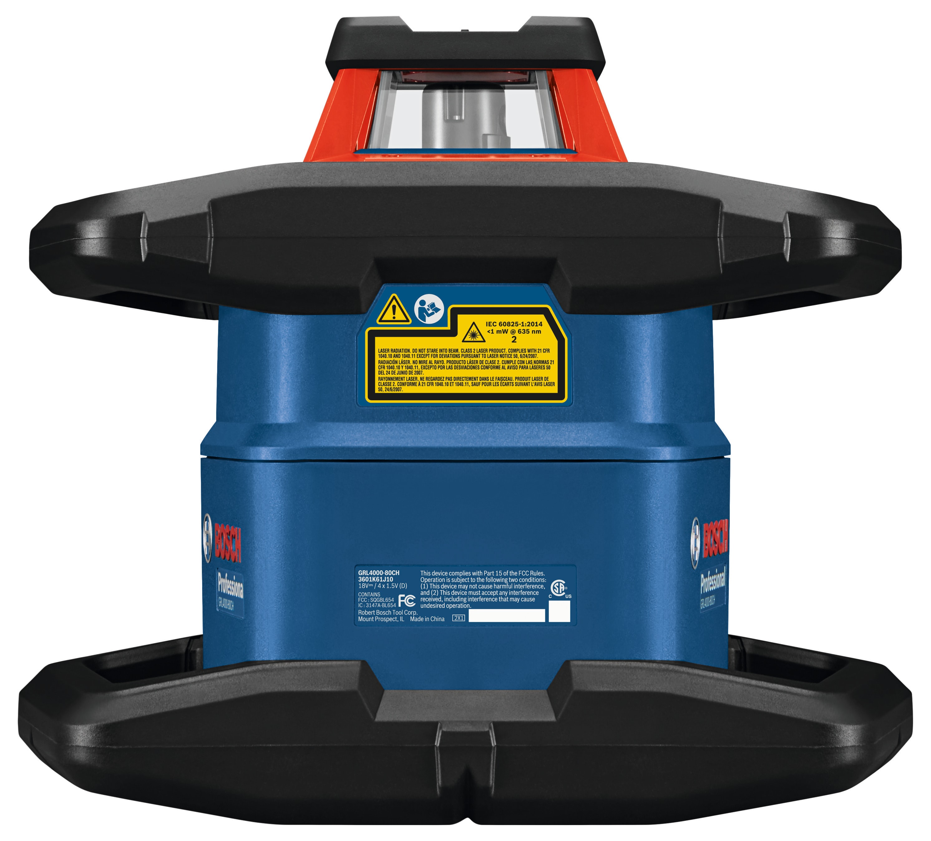 Nivel láser giratorio autonivelante Bosch 4000-ft Red 360-Degree GRL4000-80CHVK