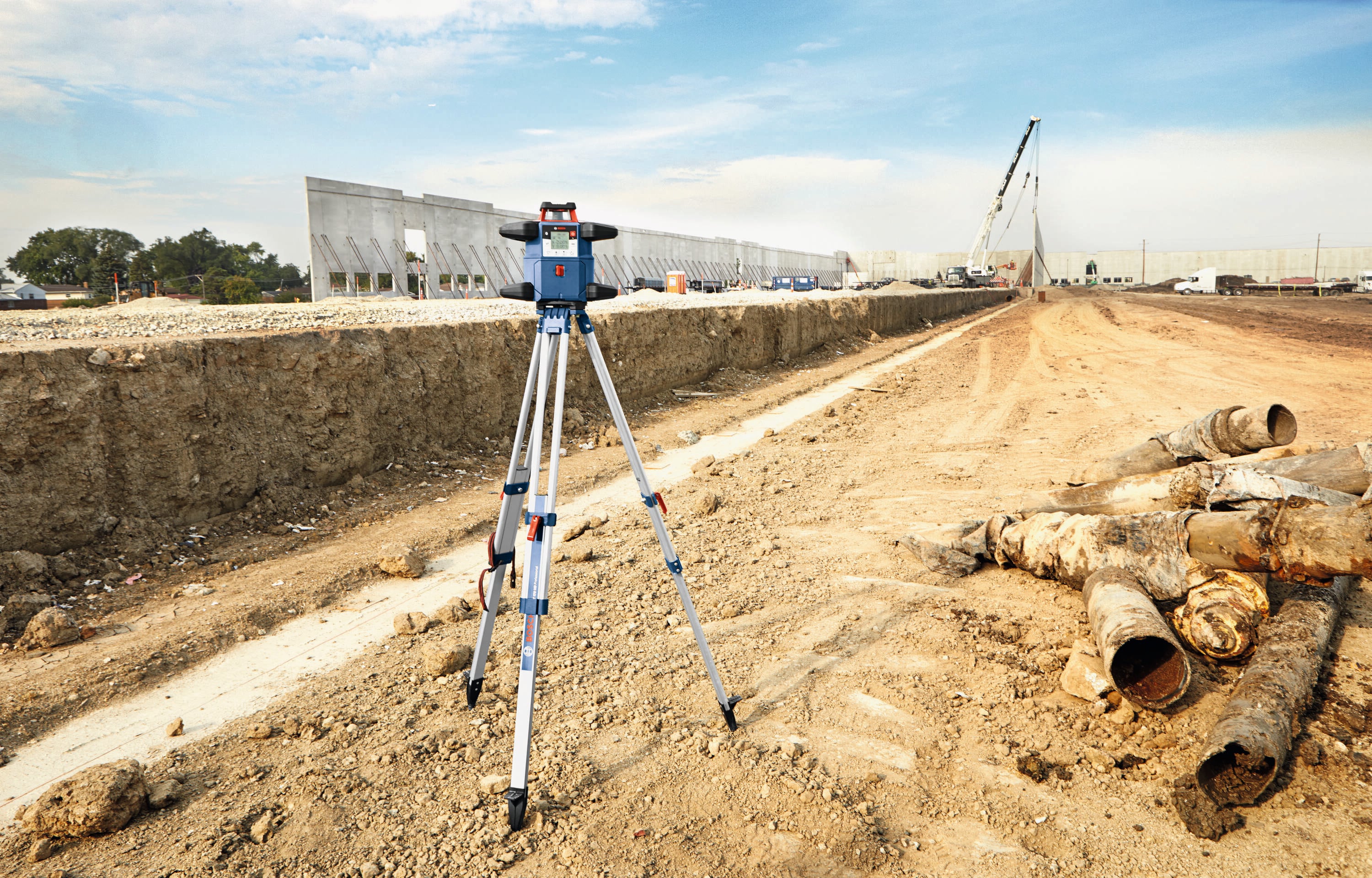 Nivel láser giratorio autonivelante Bosch 4000-ft Red 360-Degree GRL4000-80CHVK