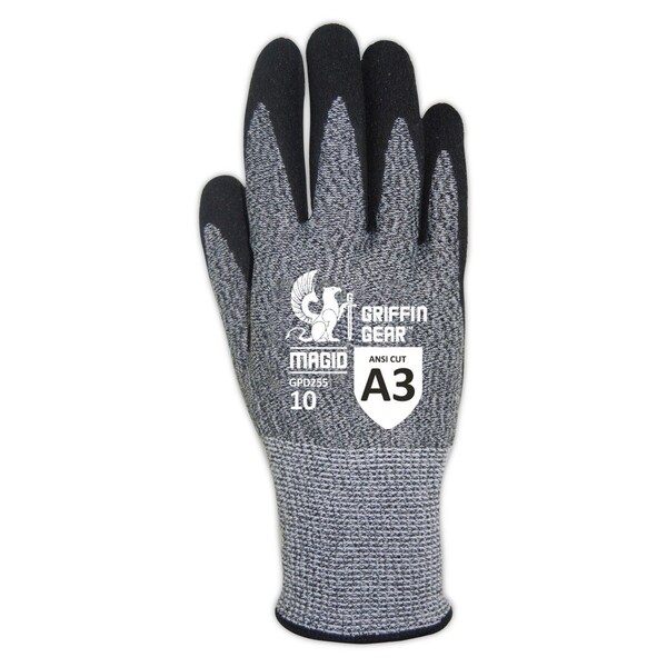 Guantes de trabajo recubiertos en palma con tecnología de agarre NitriX hiperón by Magid Griffin Gear, nivel de corte A3 - GPD255-8
