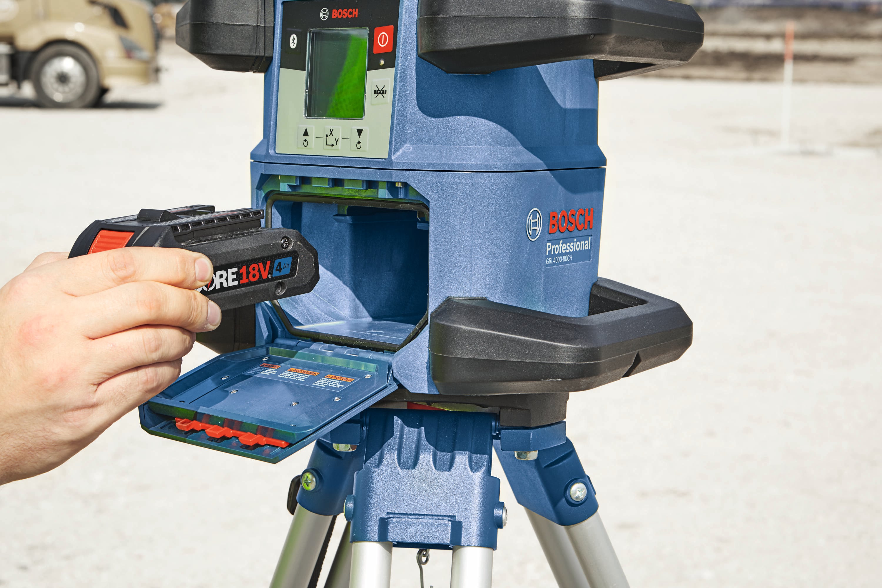 Nivel láser giratorio autonivelante Bosch 4000 pies rojo 360 grados GRL4000-80CHV