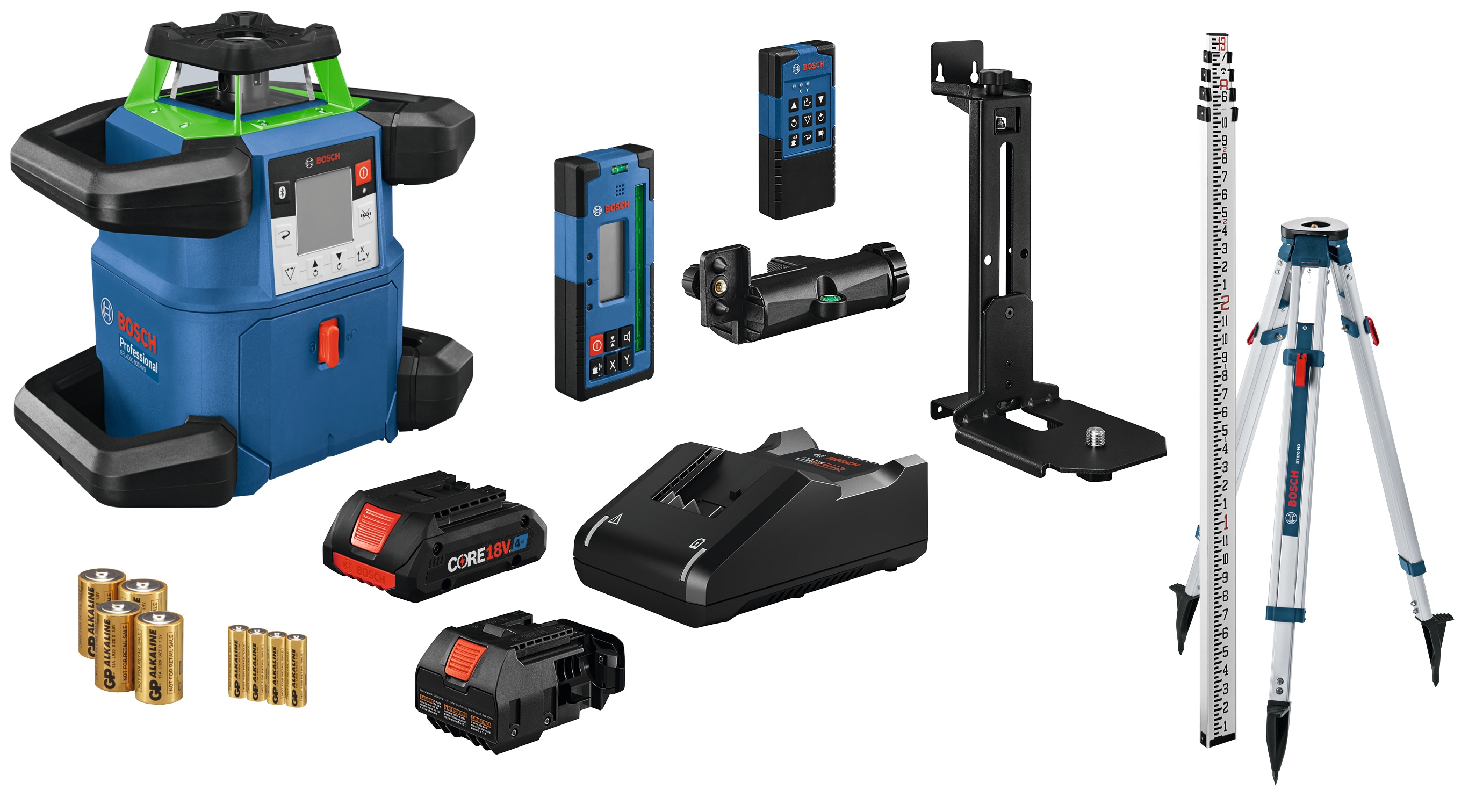 Kit de Nivel láser rotativo autonivelante verde Bosch 4000 pies GRL4000-90CHVGK