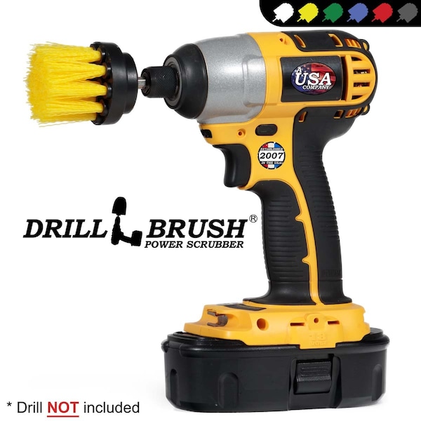 Cepillo Drillbrush para taladro - Suministros de limpieza - Accesorios de baño - Cepillo de taladro - 2IN-L-Y-QC-DB