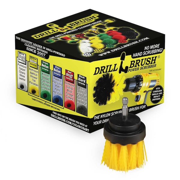 Cepillo Drillbrush para taladro - Suministros de limpieza - Accesorios de baño - Cepillo de taladro - 2IN-L-Y-QC-DB