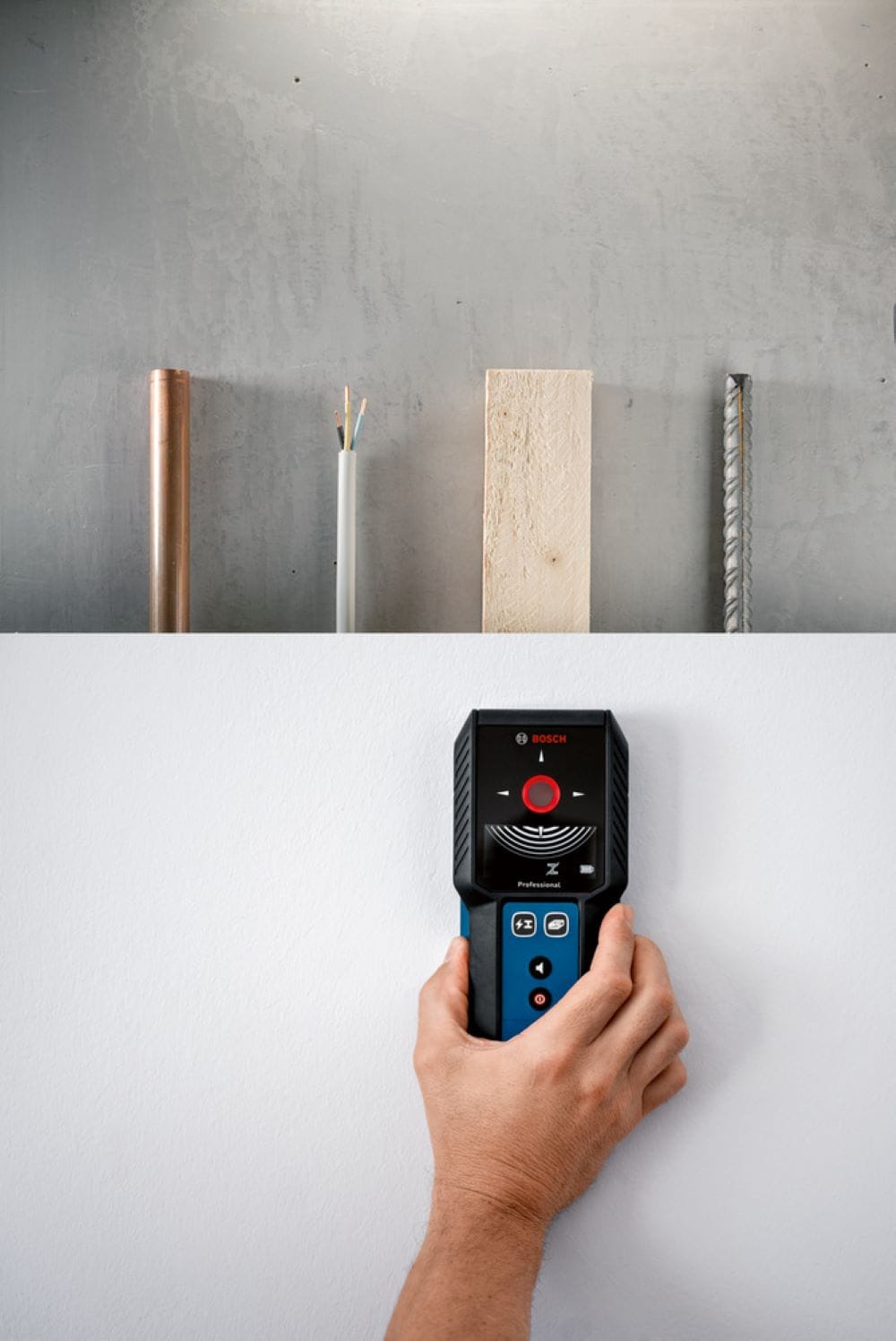 Localizador de Electricidad/Metal/Madera Bosch 4-en-1 con Escaneo de Profundidad GMS120-27