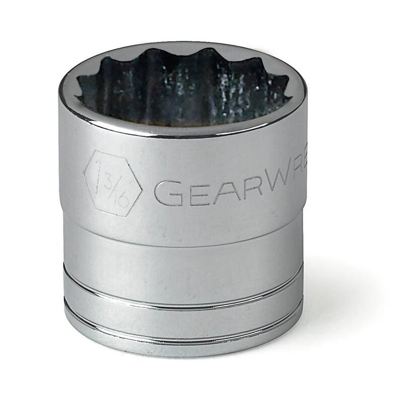 Juego de herramientas para mecánicos GEARWRENCH 1/2 pulgadas de 12 puntos Estándar SAE con 90 dientes con estuche (19 piezas) - 80792