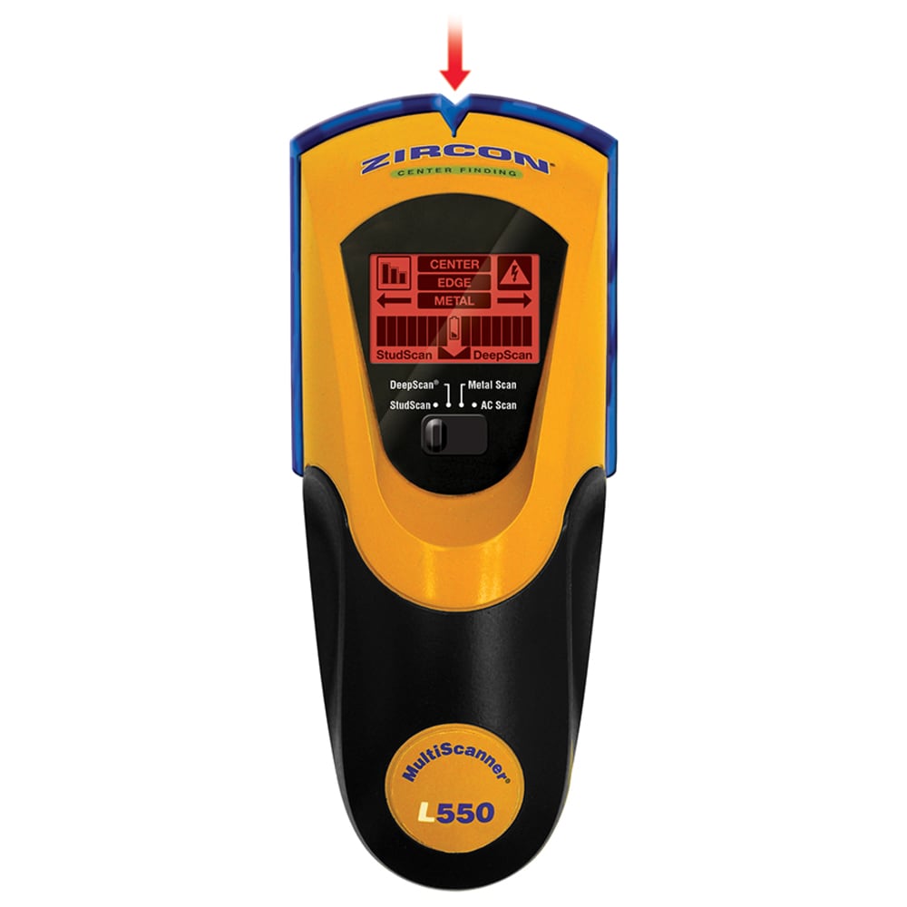 Localizador de montantes de metal y madera Zircon con profundidad de escaneo de 1.5 pulgadas, modelo 66226