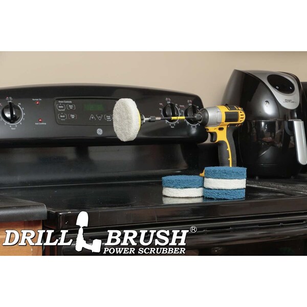 Almohadillas para limpieza Drill Brush Power Scrubber Pads - Cocina - Estufa - Pads de limpieza - P4-3WB-3V-5X-QC-DB