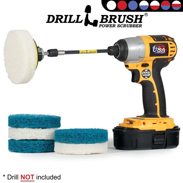 Almohadillas para limpieza Drill Brush Power Scrubber Pads - Cocina - Estufa - Pads de limpieza - P4-3WB-3V-5X-QC-DB