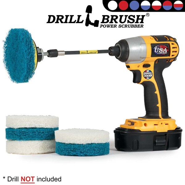 Almohadillas para limpieza Drill Brush Power Scrubber Pads - Cocina - Estufa - Pads de limpieza - P4-3WB-3V-5X-QC-DB