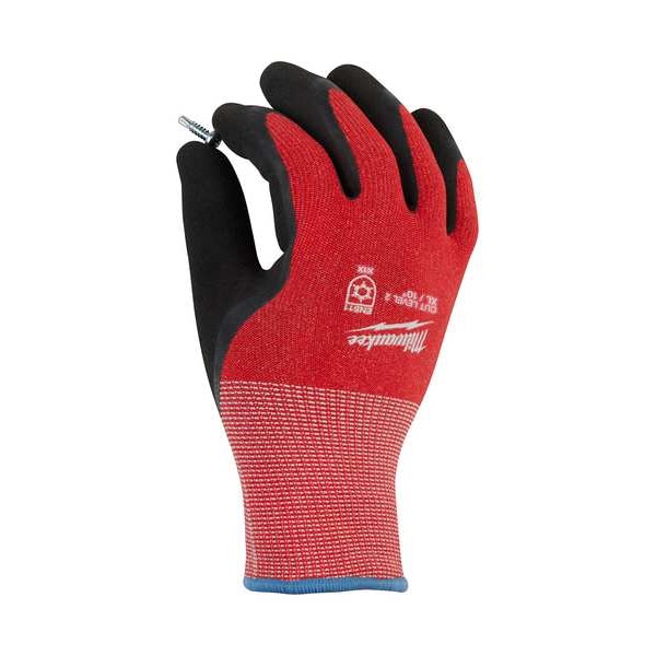 Guantes sumergidos aislados para invierno de nivel de corte 2 de Milwaukee Tool - Extra Grande Doble (12 pares), Nivel de Corte A5, calibre 15, Rojo/Negro - 48-73-7924B