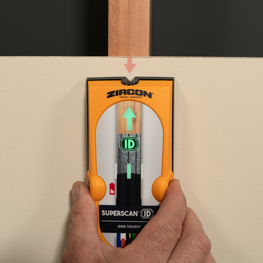 Detector de montantes metálicos y de madera Zircon SuperScan con 1.5 pulgadas de profundidad de escaneo, modelo 74128