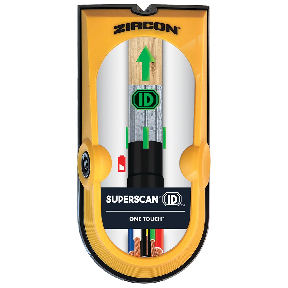 Detector de montantes metálicos y de madera Zircon SuperScan con 1.5 pulgadas de profundidad de escaneo, modelo 74128