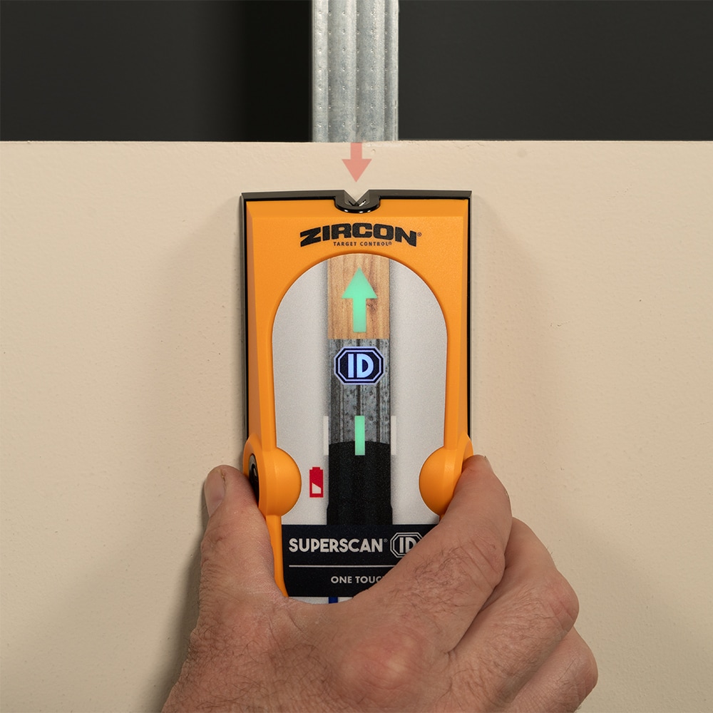 Detector de montantes metálicos y de madera Zircon SuperScan con 1.5 pulgadas de profundidad de escaneo, modelo 74128