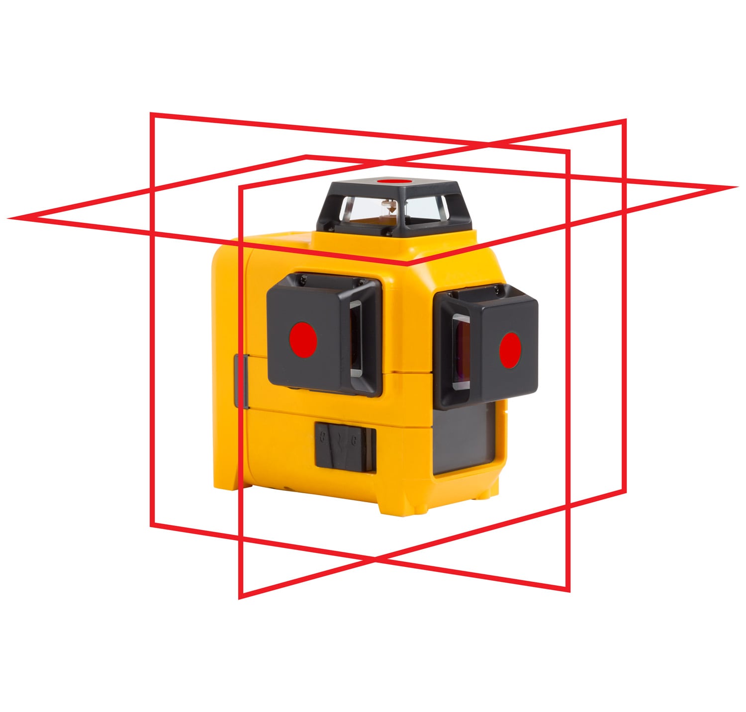 Nivel láser generador de línea auto-nivelante PLS 3X360R Z TOOL de Pacific Laser Systems, 65 pies, rojo, 360 grados.