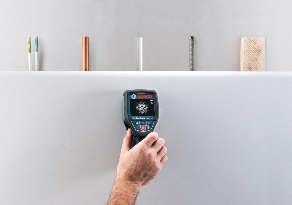 Localizador de montantes de metal y madera Bosch 4.75 pulgadas de profundidad de escaneo D-TECT 120