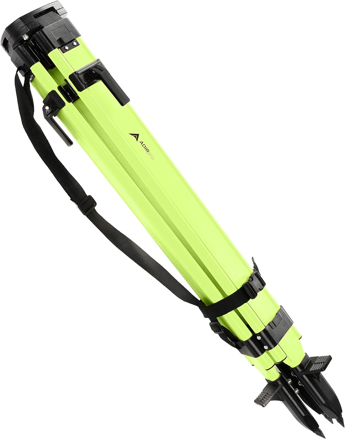 Trípode de aluminio extensible AdirPro de 63 pulgadas, color verde visual alto 740-02-HVG