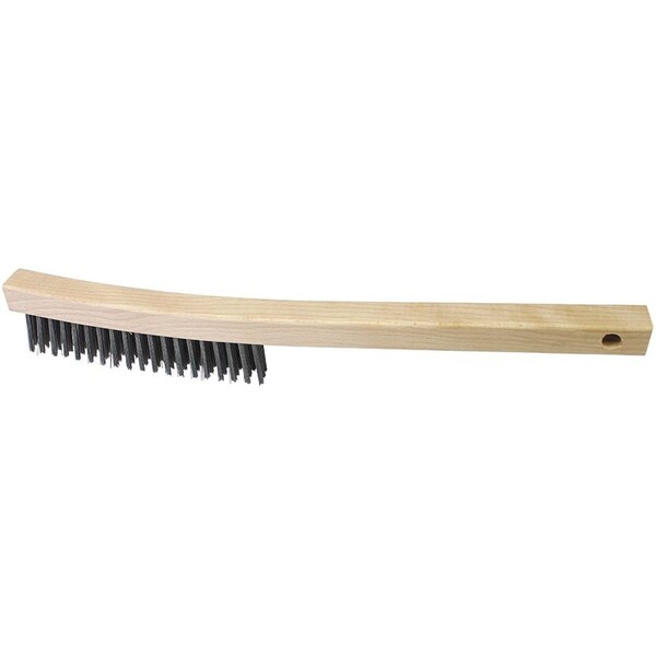 Cepillo Man Scratch Brush, Bloque de Madera de 14" x 1", Relleno de Acero, 12 Piezas - WS883