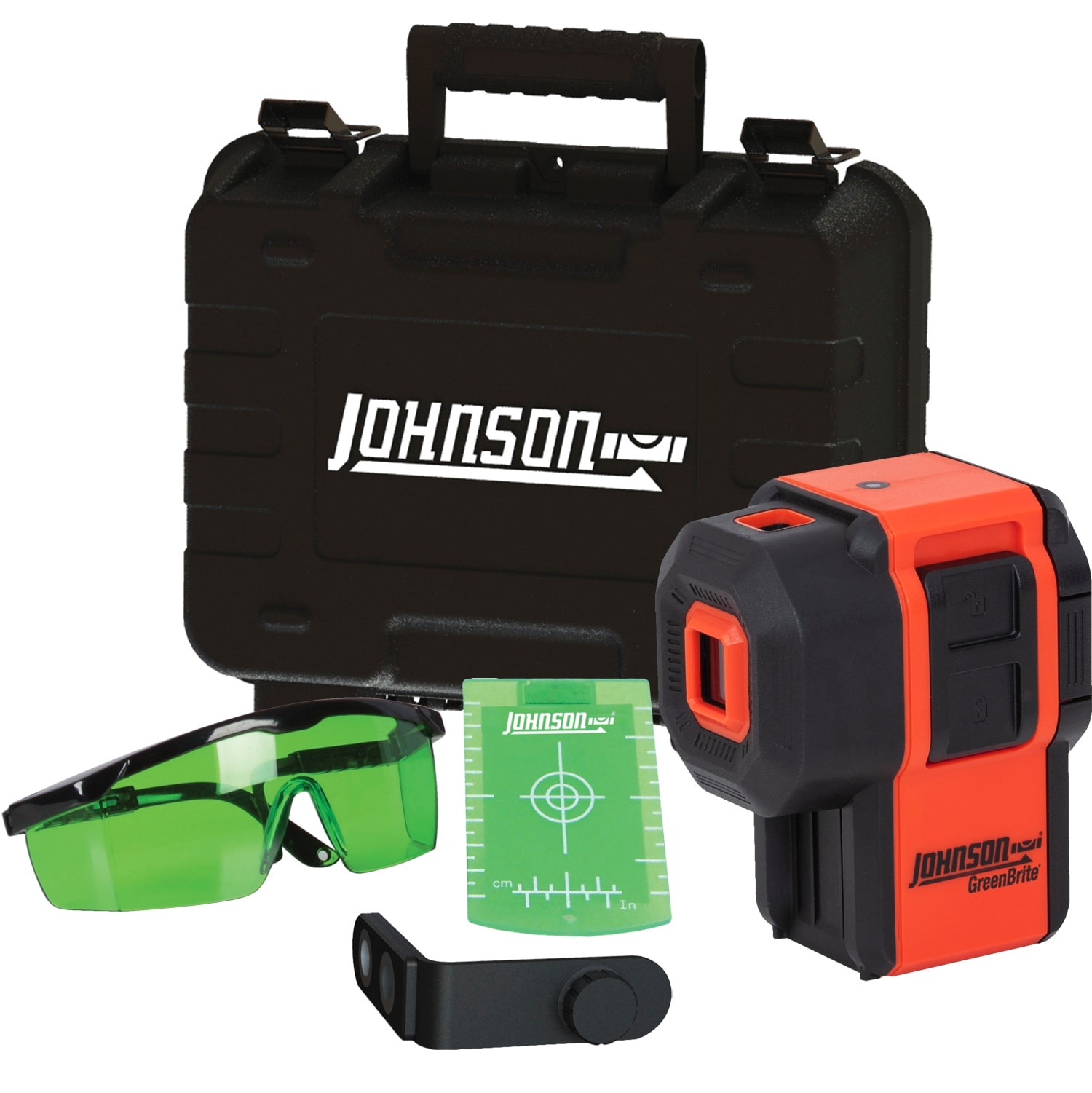 Kit de Nivel Láser de 3 Puntos Autonivelante Johnson Level 40-6641 de 100 Pies en Verde