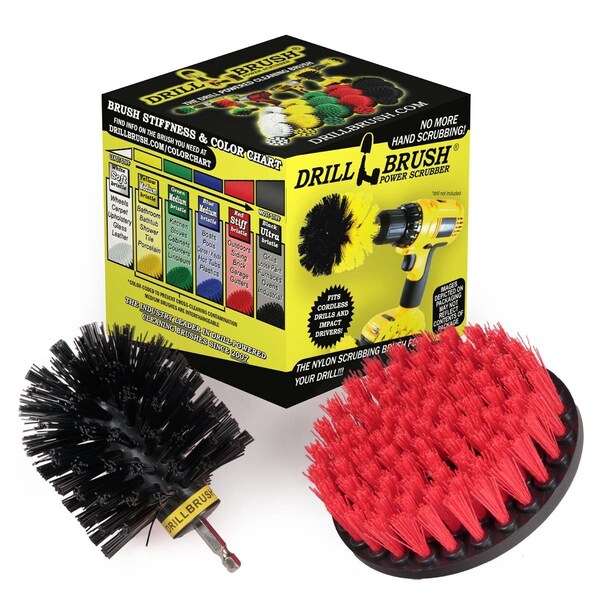 Cepillo Taladro Power Scrubber de Useful Products 5 pulgadas de ancho, 5 pulgadas de largo, variedad - S-R5-KO-QC-DB