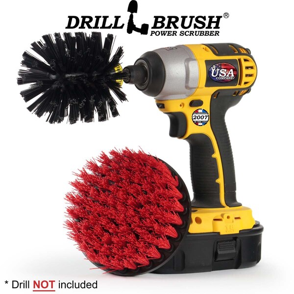 Cepillo Taladro Power Scrubber de Useful Products 5 pulgadas de ancho, 5 pulgadas de largo, variedad - S-R5-KO-QC-DB